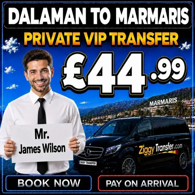 Taxi from Dalaman Airport to Marmaris Club Atrium Apart Hotel